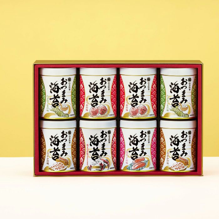 おつまみ海苔8缶詰合せ | 山本海苔店公式オンラインショップ